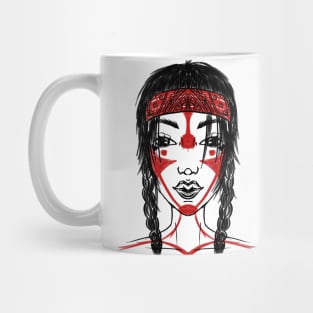 Girl with pigtails Mug